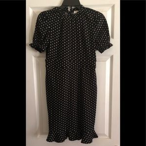 Monteau woman’s black with white polka dots dress. NWT. Classy w/ sexy back out.